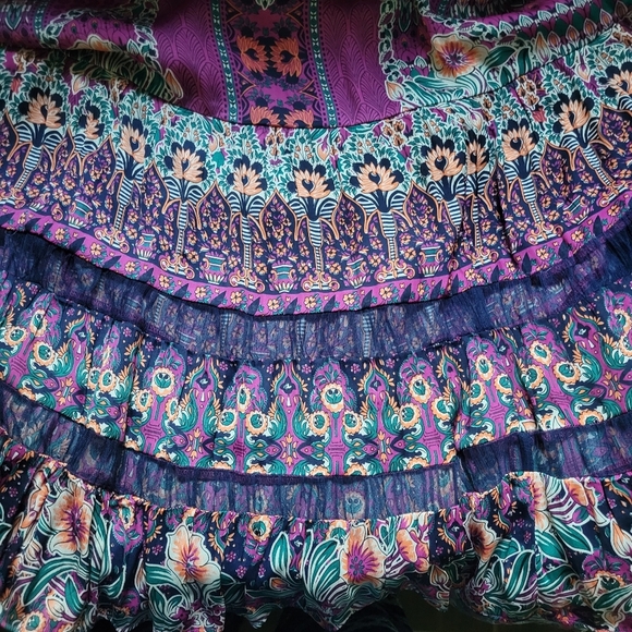 Anthropologie Lovett boho tiered Tunic maxi Dress. - Picture 11 of 12